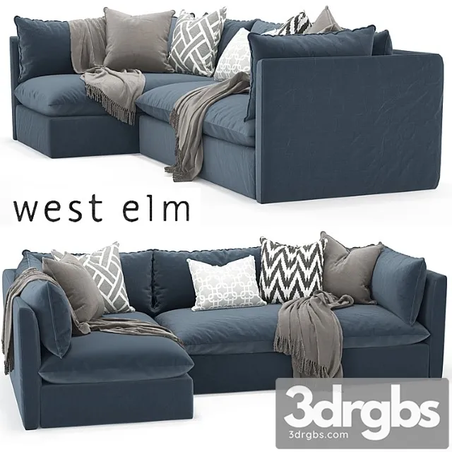 West elm  Shelter sectional sofa 2 3dsmax Download