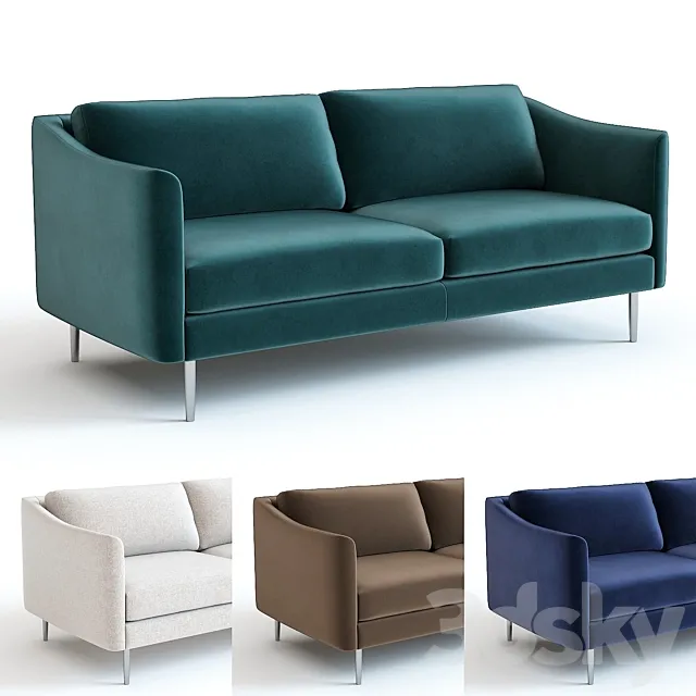 West Elm Sloane Sofa 3ds Max