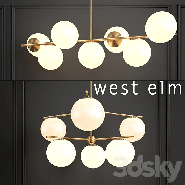 WEST ELM Spher Chandelier 3ds Max