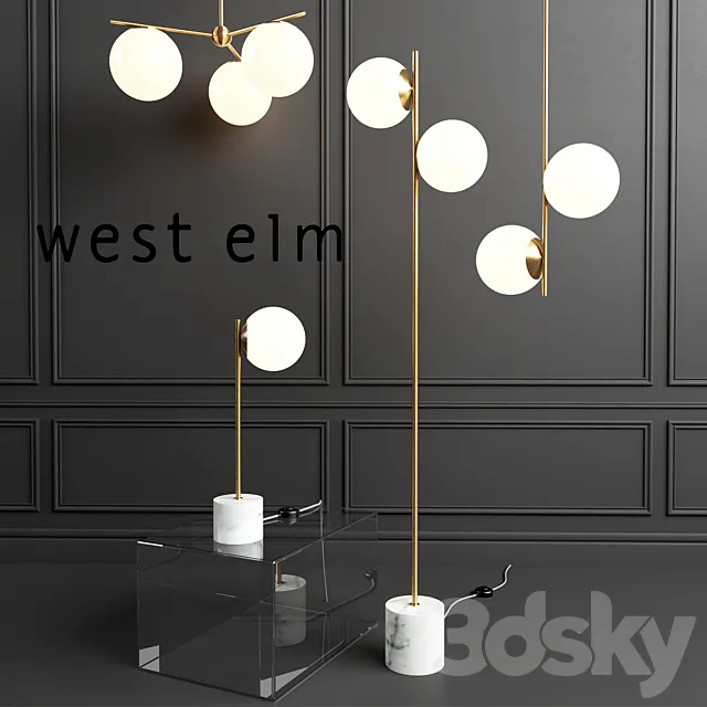 WEST ELM Sphere Lamp 3DSMax File