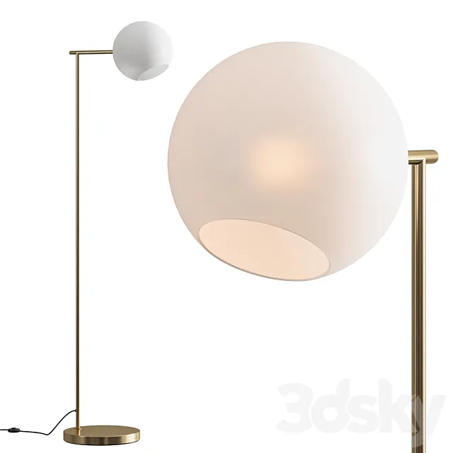 West Elm Staggered Glass Floor Lamp 3DS Max Model