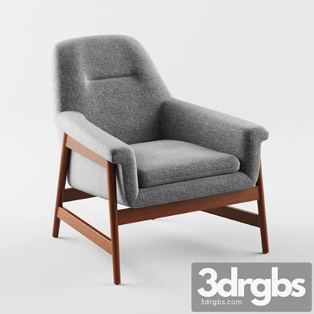 West elm theo show wood chair 2 3dsmax Download