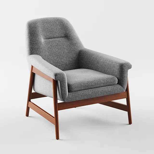 West Elm Theo Show Wood Chair 3ds Max