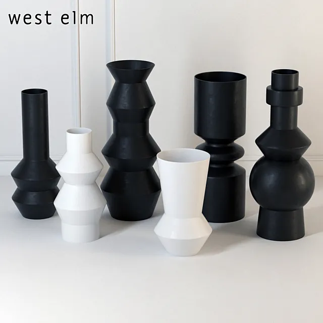 West Elm Totem Vases 3ds Max