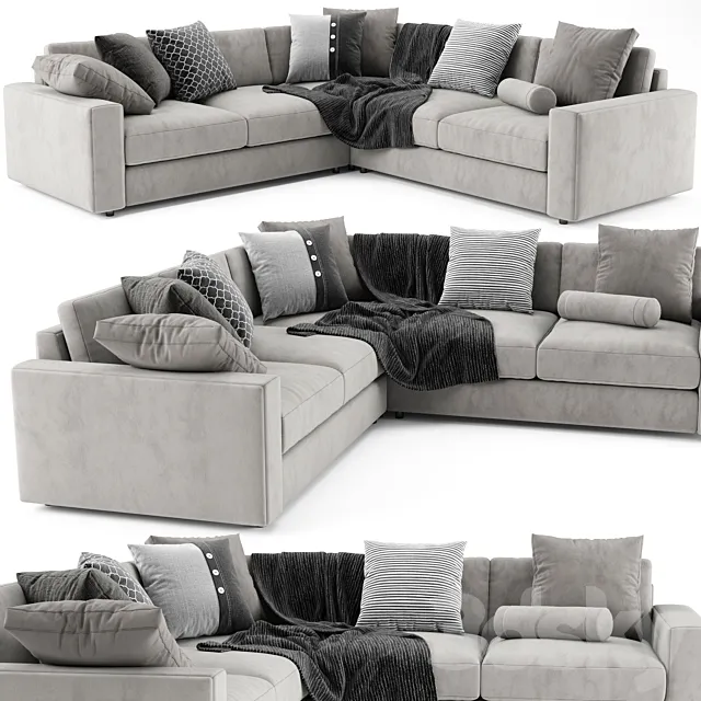 West Elm Urban L Shaped 3DS Max Model