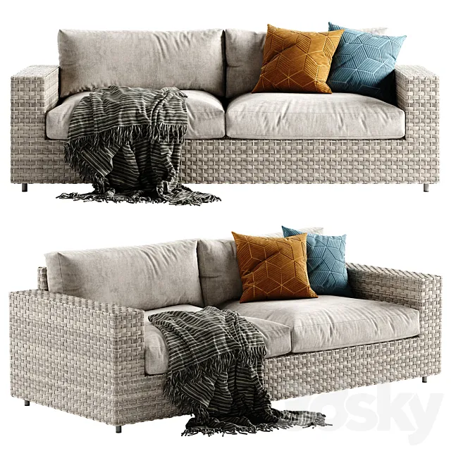 West Elm Urban sofa 3ds Max
