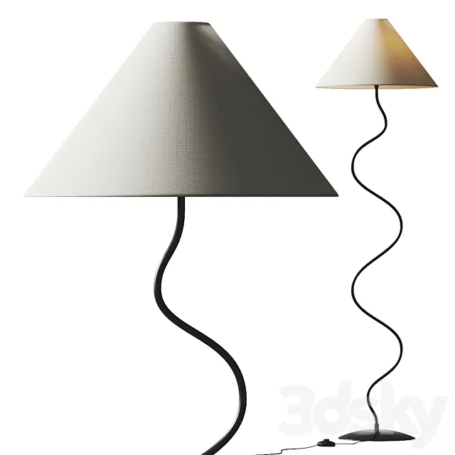 West Elm Zigzag Floor Lamp 3ds Max