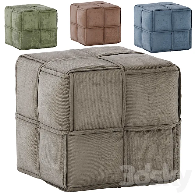 West Polyester Ottoman 3DSMax File