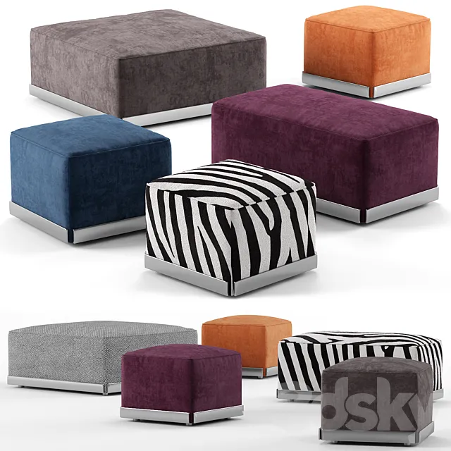 West poufs – Minotti 3DSMax File