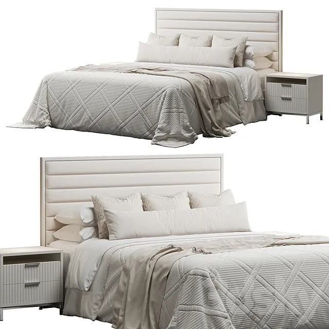 Westbury Rectangular Bed 3DS Max Model