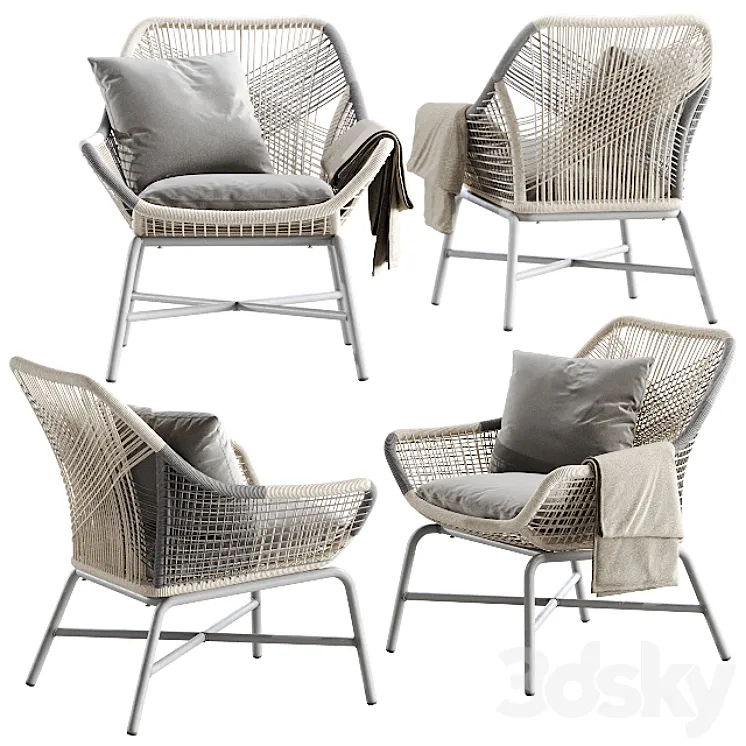 westelm Huron Outdoor Small Lounge Chair 3DS Max