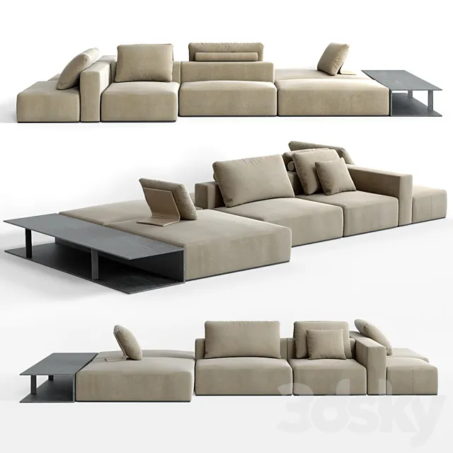 WESTSIDE DIVANO Jean-Marie Massaud (2019) 3ds Max