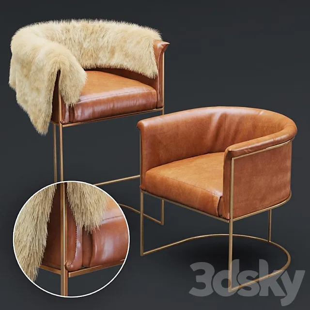 Wexler Barrel Back -armchair & bar stool-set02 3DSMax File