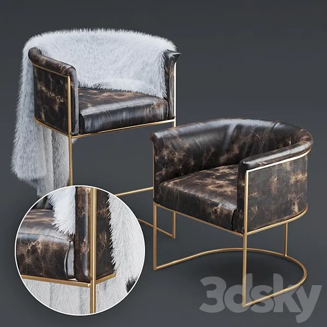 Wexler Barrel Back-armchair & bar stool-set03 3DSMax File