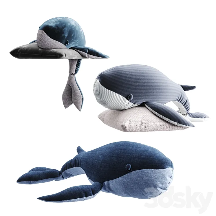 Whale_toy_set 3DS Max