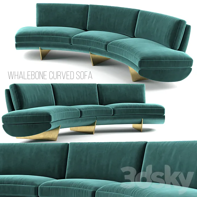 Whalebone Curved Sofa by GEORGIS & MIRGORODSKY 3ds Max