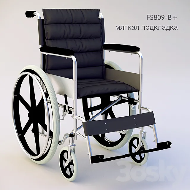 Wheelchair FS809-b 3DS Max Model