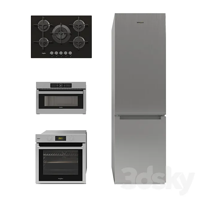 Whirlpool \ Kitchen appliances Whirlpool set 3DS Max Model