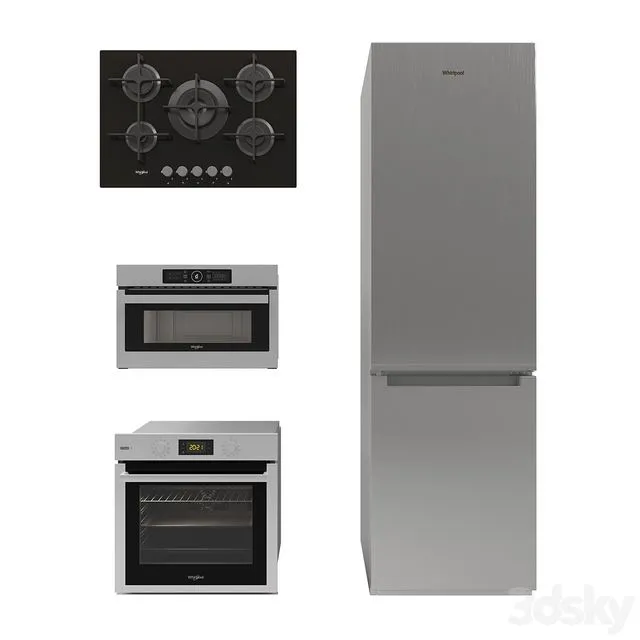 Whirlpool Kitchen appliances Whirlpool set 3dsMax Model