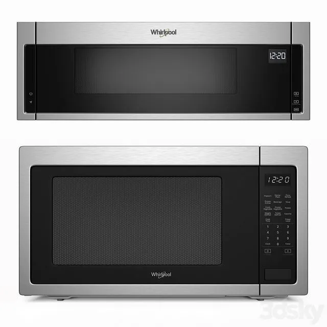 Whirlpool kitchen microwaves 3dsMax Model