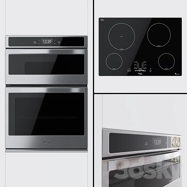 Whirpool – Combined oven WOC97EC0HZ and hob GCI3061XB 3DSMax File