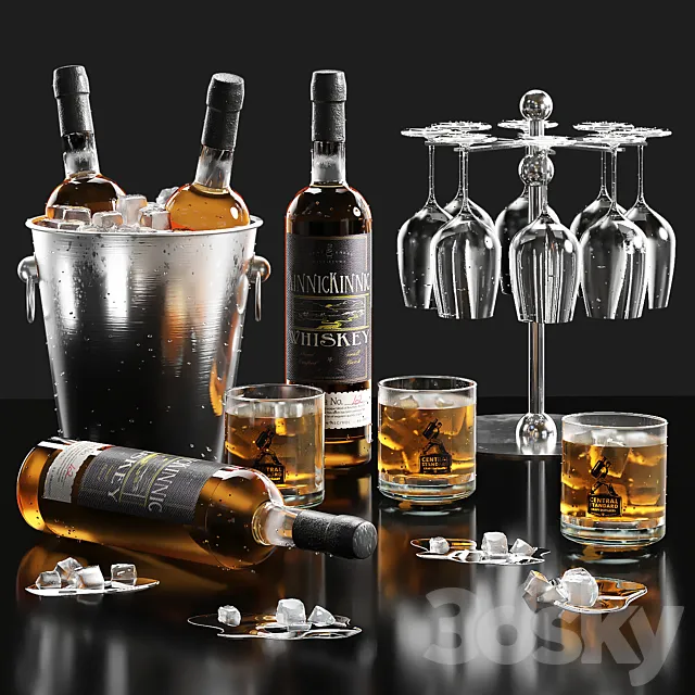 whiskey set 3DSMax File