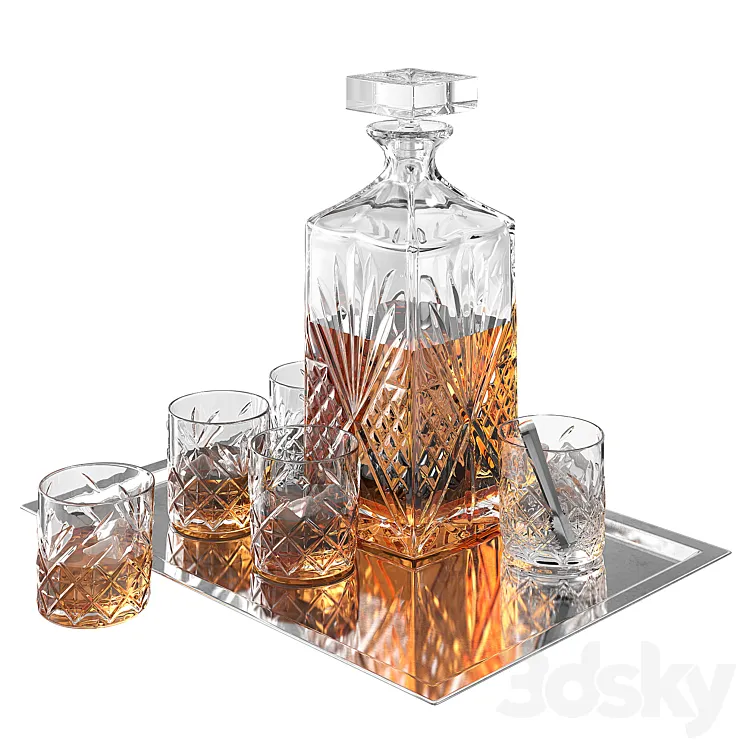 Whiskey tray 3DS Max