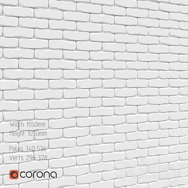 White brick 3ds Max