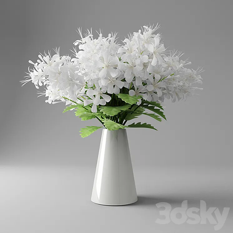 White butterfly in Vase 3DS Max