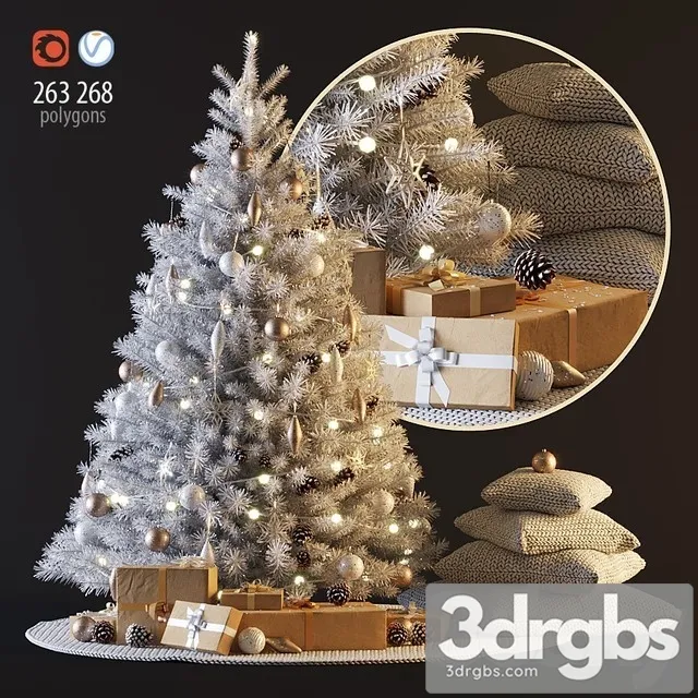 White Christmas Tree 3dsmax Download