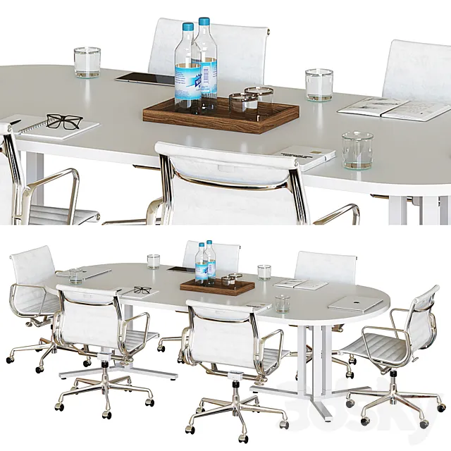 white conference table 3DSMax File