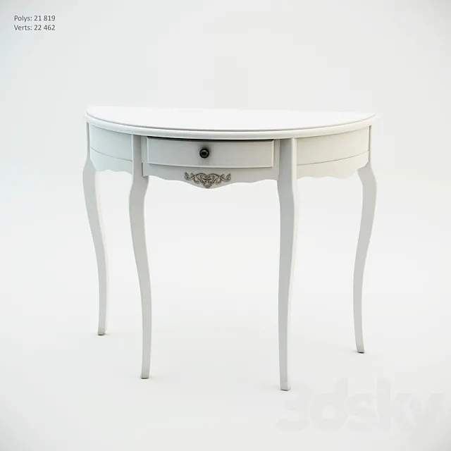 White console table _ ST9224 3DSMax File