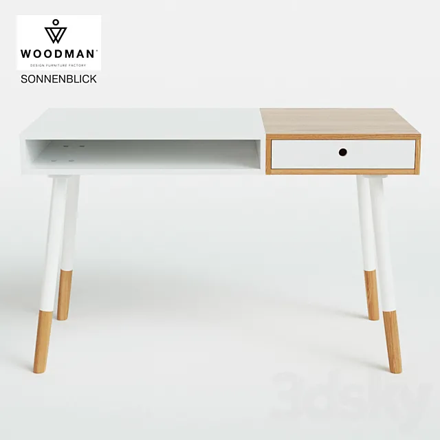 White desk Sonnenblick in Scandinavian style 3DS Max Model