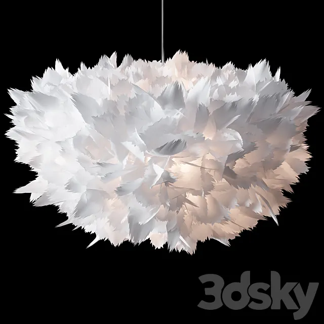 White feather chandelier 3DSMax File