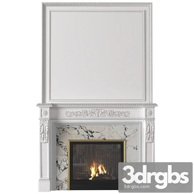 White Fireplace In A Classic Style Fireplace In Classic Style 3dsmax Download