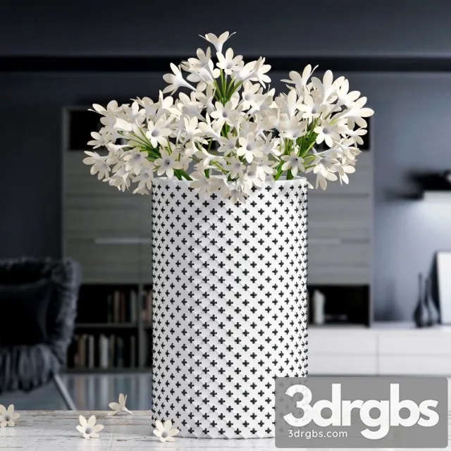 White Flower Vase 1 3dsmax Download
