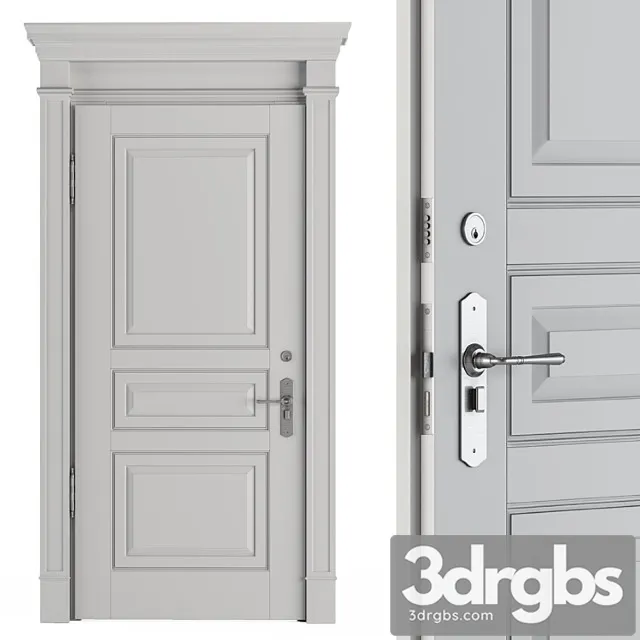 White Front Classic Door Set 37 3dsmax Download