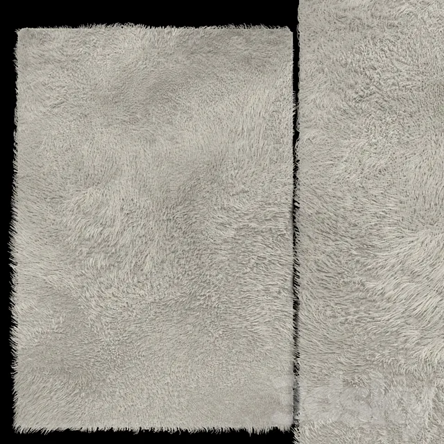 White fur rug 3DS Max Model