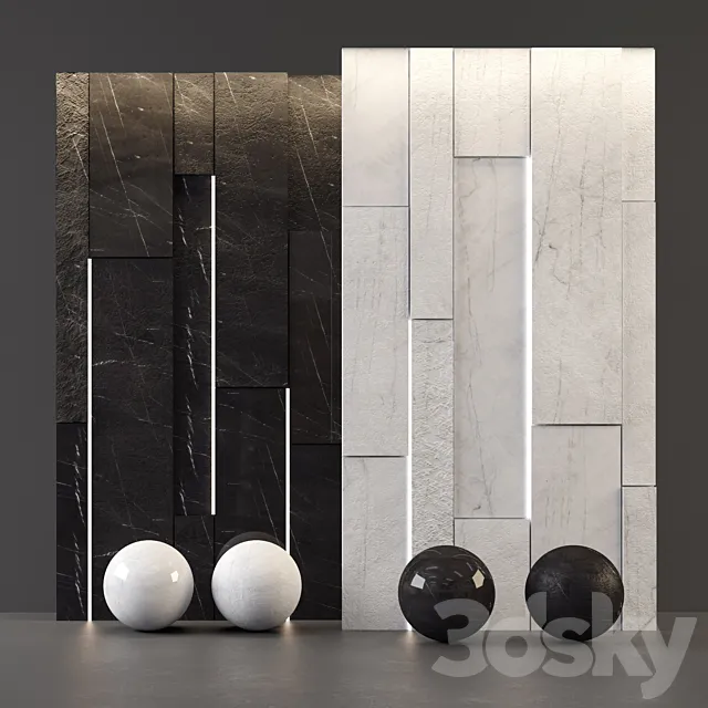 White Marble and Black Marble 3DSMax File