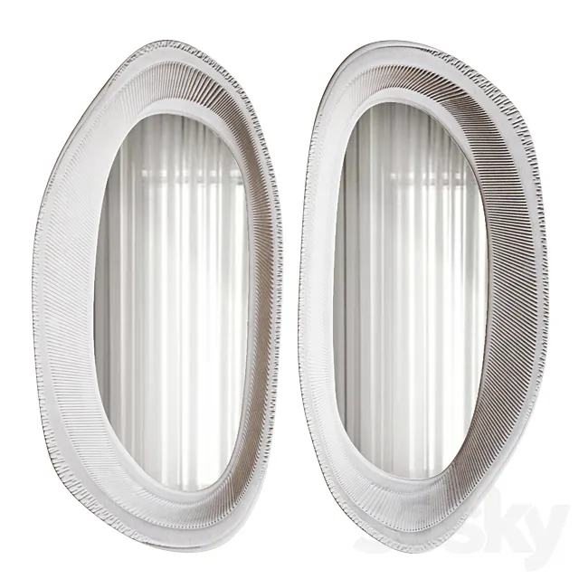 White Papier Mashe Mirror 3ds Max