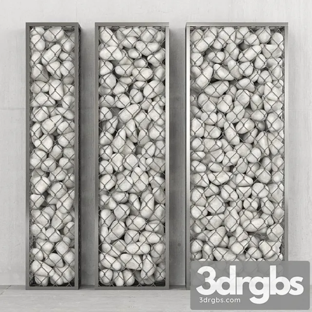 White pebble gabions 3dsmax Download