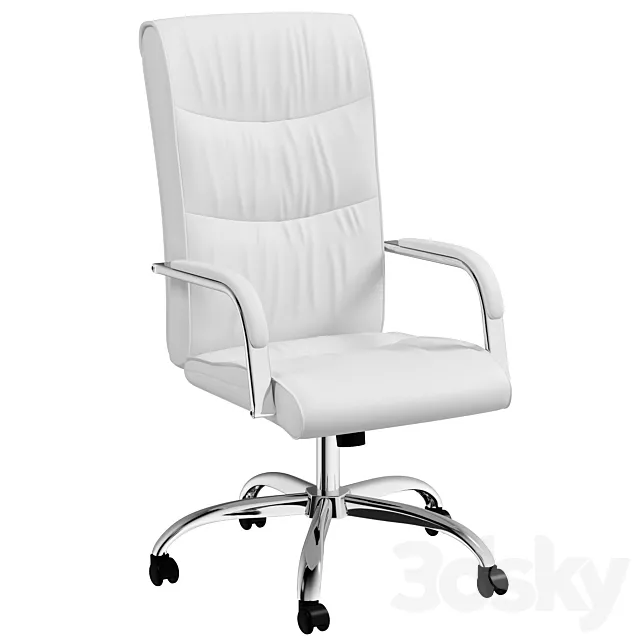 White Presidente Hooz Office Chair 3DS Max Model