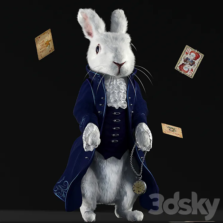 “White Rabbit from “”Alice in Wonderland””” 3DS Max