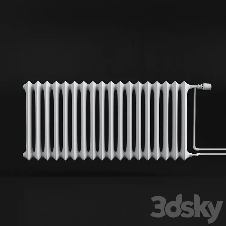 White radiator 3DS Max