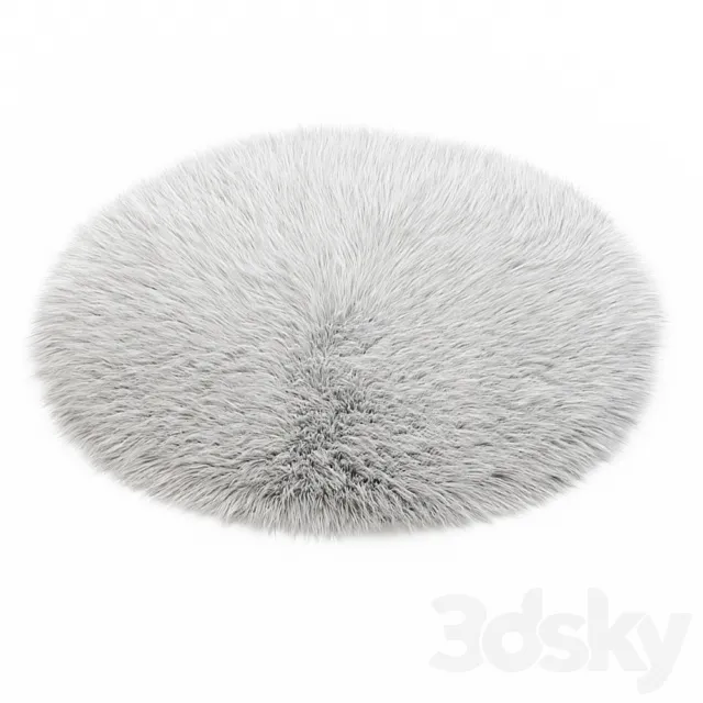 White round carpet fur 3DSMax File