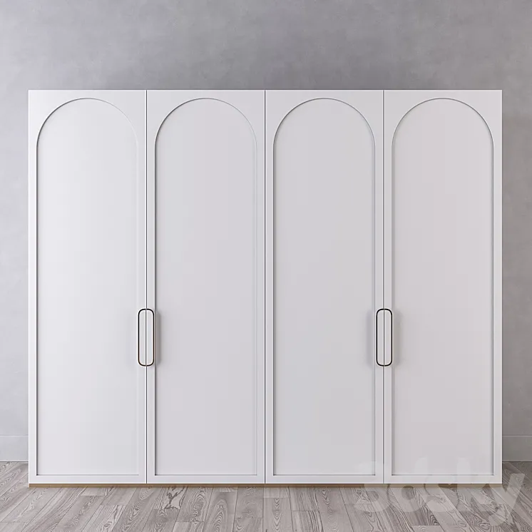 White wardrobe with arches 3DS Max