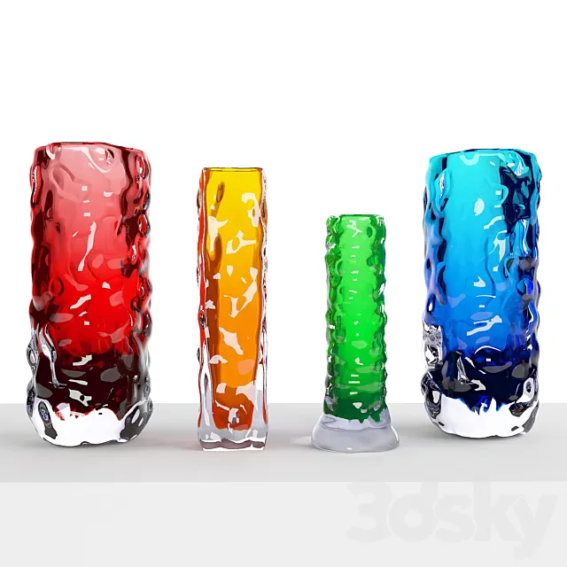 Whitefriars Glass Vases 3ds Max