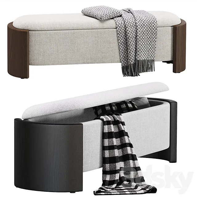 Whitney Storage Bench by West Elm 3ds Max