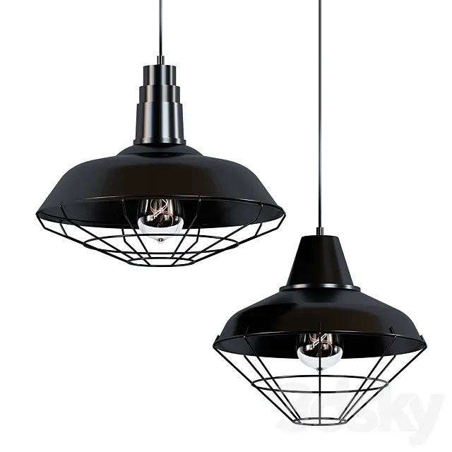 Wholesale Retro Black Metal Chandelier Industrial Bar Loft Industrial Cafe Restaurant Wrought Iron Lamp 3ds Max