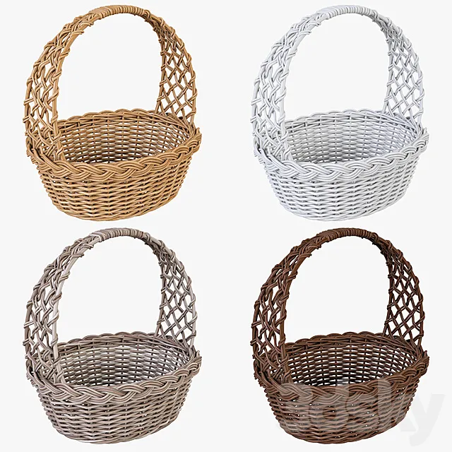 Wicker Basket 04 3ds Max